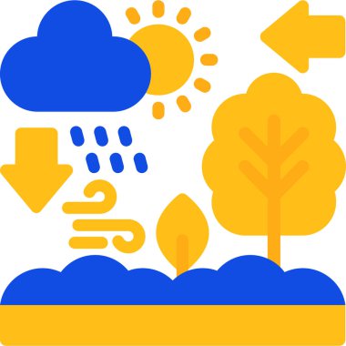 Hava durumu ikonu. vektör illüstrasyonu