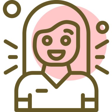 Gülümseyen bir kadının vektör çizimi