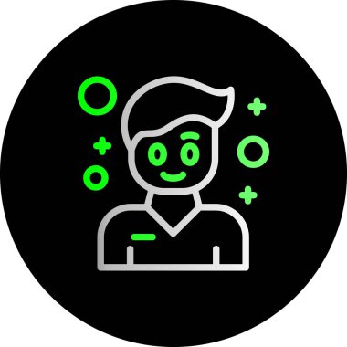 avatar erkek kullanıcı simgesi ana hat biçiminde