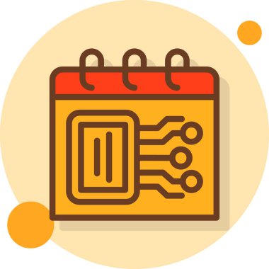 Takvim simgesi vektör illüstrasyonu