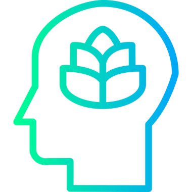 Kafa. Web simgesi basit illüstrasyon