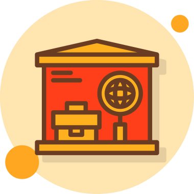 Banka. Web simgesi basit illüstrasyon