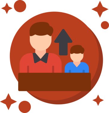 Toplantı ikonu. Basit resimleme