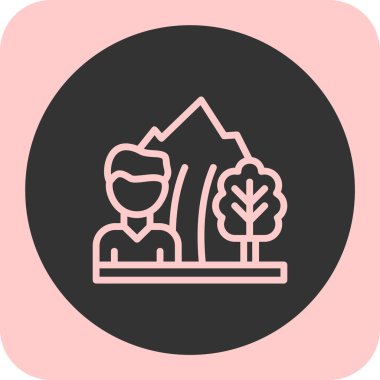 Kişisel ve ticari kullanımda vektör simgesi illüstrasyonu