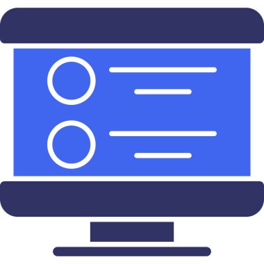 Bilgisayar. Web simgesi basit illüstrasyon