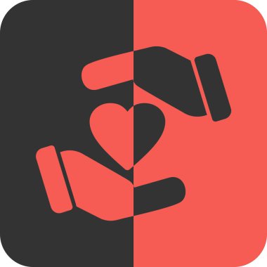  düz aşk vektör simgesi