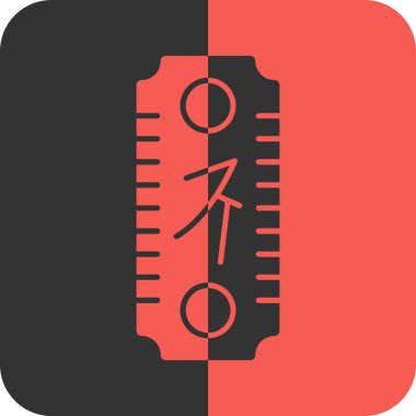 Modern b 'nin vektör illüstrasyonunda termometrenin eksik simgesi