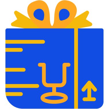 kutu hediye simgesi düz biçimli