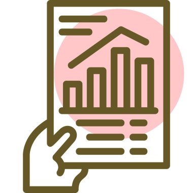 iş raporu ikon vektör illüstrasyonu