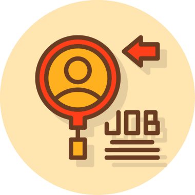 İş araması. Basit illüstrasyon