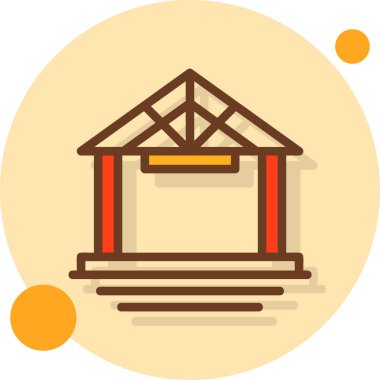 Bina. Web simgesi basit illüstrasyon