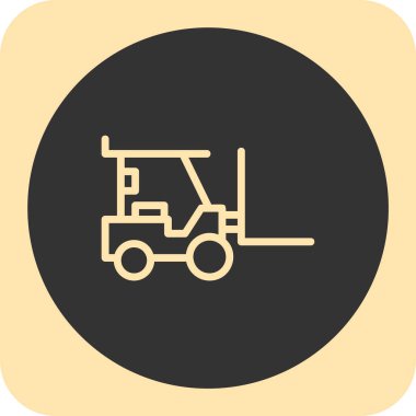 İnşaat kamyonu simgesinin vektör illüstrasyonu