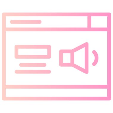 Video Simge Vektör Beyaz Arka Planda Yalıtılmış