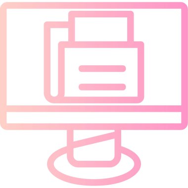 Bilgisayar. Web simgesi basit illüstrasyon