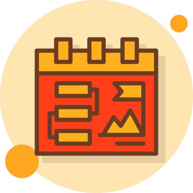 Doldurulmuş özet biçiminde takvim tarihi olay simgesi