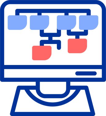 Bilgisayar. Web simgesi basit illüstrasyon