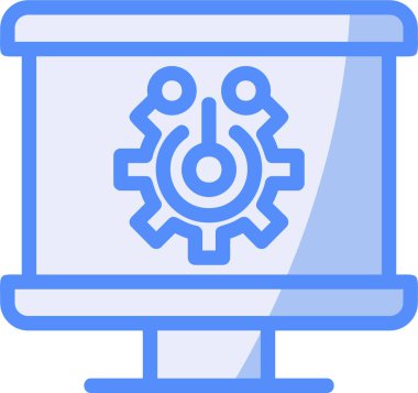 ayarlar simgesi, basit vektör illüstrasyonu