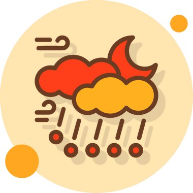 hava durumu web simgesi, vektör çizimi