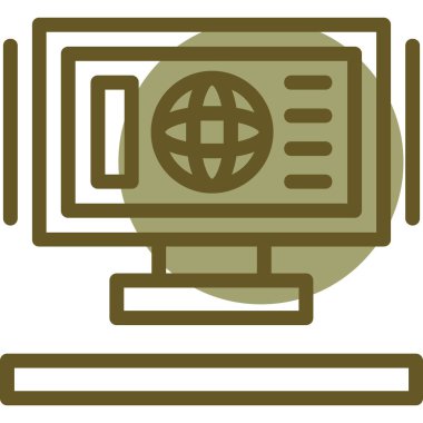 Bilgisayar ekranı. Basit tasarım