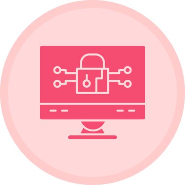 bilgisayar izleme simgesi, vektör illüstrasyonu