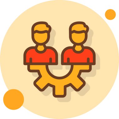 takım çalışması insan simgesi - taslak biçimi