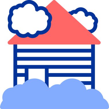 Bulut. Web simgesi basit illüstrasyon