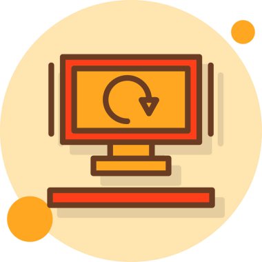 dizüstü bilgisayar. Web simgesi basit tasarım