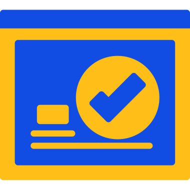 Kontrol listesi. Web simgesi basit illüstrasyon