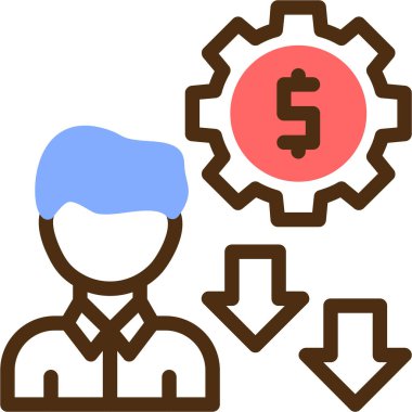 Yatırım yönetimi modern simgesi, vektör illüstrasyonu