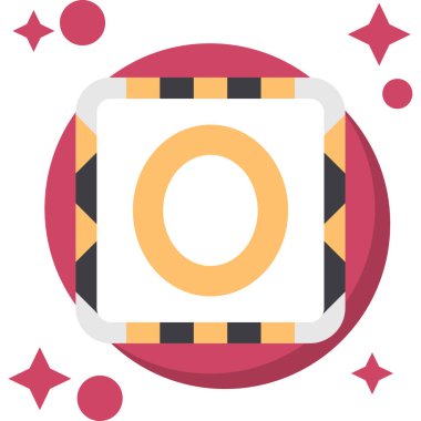 kamera düz simgesi, uzun gölge, vektör illüstrasyonu