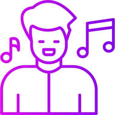 Müzik. Web simgesi basit illüstrasyon