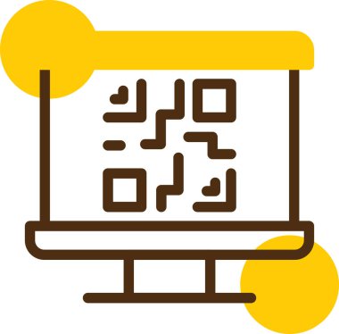 qr kod simgesi, vektör illüstrasyonu, qr kodu