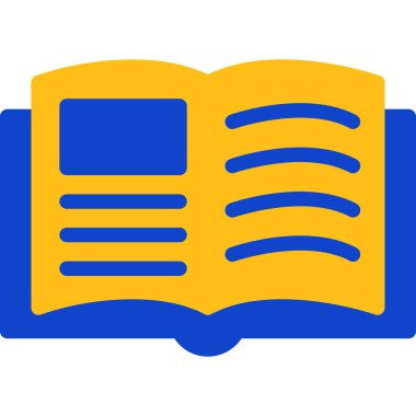 Kitap. Web simgesi basit illüstrasyon