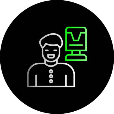 Kişisel bilgisayar, vektör, insanların illüstrasyon konsepti