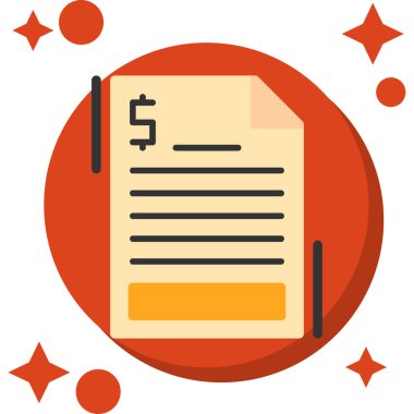 Fatura para simgesi düz stil