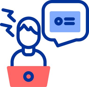 İnternetten alışveriş. simge basit illüstrasyon