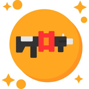 Düz stil silah silahı simgesi