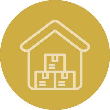 Bir ev simgesinin vektör illüstrasyonu