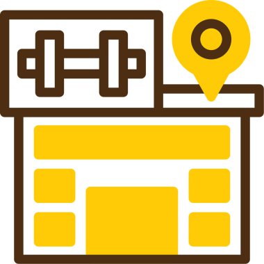 Harita konumu simgesi, basit vektör çizim