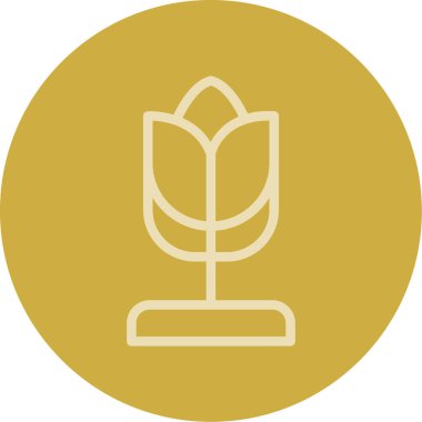 Eşsiz bitki ikonu vektör illüstrasyonu