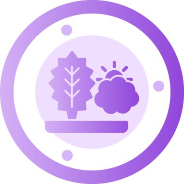 Bir ağaç simgesinin vektör illüstrasyonu