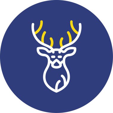 Geyik. Web simgesi basit illüstrasyon