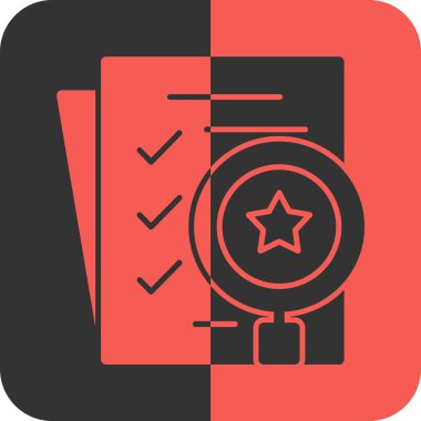 Kontrol listesi simgesi tasarımı, vektör illüstrasyonu