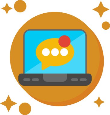 Düz tasarımda sohbet iletişim simgesi