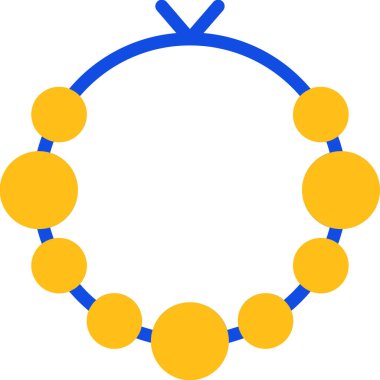 Yuvarlak altın zincirin vektör simgesi