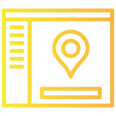 harita konum vektörü simgesi modern basit illüstrasyon