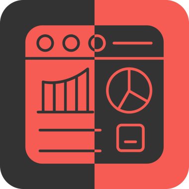 Veri analiz simgesi, vektör illüstrasyonu