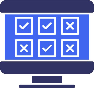 Tamam. Web simgesi basit illüstrasyon