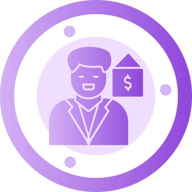 iş adamı simgesi, vektör illüstrasyonu