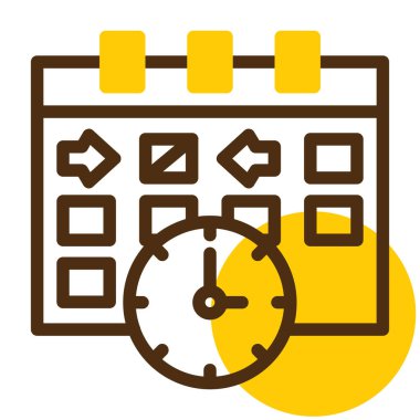 Saat. Web simgesi basit illüstrasyon